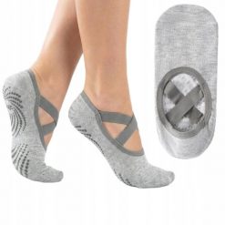 Skarpetki do jogi i pilatesu myga Gripped. Szare skarpetki damskie Myga, bez wzorów, z materiału. Za 39.99 zł.