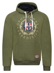 Geographical Norway Bluza "Giger" w kolorze khaki rozmiar: XXL. Brązowe bluzy z kapturem męskie Geographical Norway, xxl, z bawełny. Za 131.12 zł.