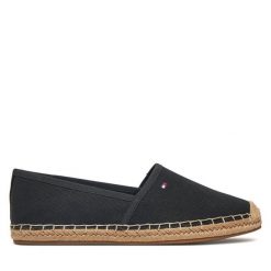 Espadryle Tommy Hilfiger. Czarne espadryle damskie Tommy Hilfiger, bez wzorów, bez obcasa. Za 169.99 zł.
