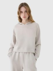 BLUZA DRESOWA DAMSKA 4F NIEROZPINANA Z KAPTUREM XXL TSWSF1562 KOLOR BEŻOWY. Brązowe bluzy z kapturem damskie 4f, l, z bawełny. Za 179.99 zł.