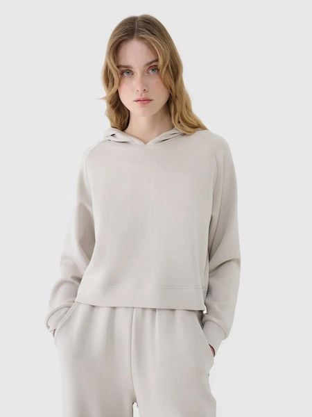 BLUZA DRESOWA DAMSKA 4F NIEROZPINANA Z KAPTUREM L TSWSF1562 KOLOR BEŻOWY. Brązowe bluzy sportowe damskie 4f, l, bez wzorów, z bawełny, z kapturem. Za 179.99 zł.