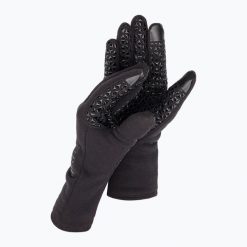 Rękawiczki trekkingowe męskie Rab Power Stretch Contact Grip. Czarne rękawiczki męskie RAB, bez wzorów. Za 129.99 zł.