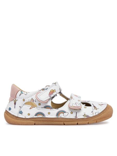 Froddo Sandały Paix Up Double G2150208-9 S Biały. Białe sandały dziewczęce Froddo, ze skóry, bez zapięcia. Za 359.99 zł.