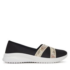 Półbuty Puma. Czarne półbuty damskie Puma, bez wzorów, bez obcasa, na płaskiej podeszwie. Za 149.99 zł.