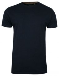 Granatowy Bawełniany T-Shirt Męski Bez Nadruku -Brave Soul- Koszulka, Krótki Rękaw, Basic. Niebieskie t-shirty męskie Brave Soul, na lato, l, bez wzorów, z bawełny, bez kołnierzyka. Za 45.00 zł.