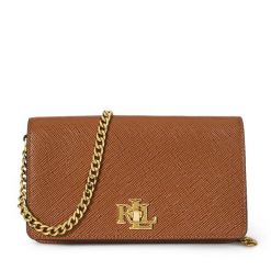 Torebka LAUREN RALPH LAUREN. Brązowe torebki klasyczne damskie Lauren Ralph Lauren, bez wzorów, wizytowe, bez kołnierzyka, bez ramiączek. Za 599.99 zł.