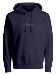 Jack & Jones Bluza "Blabooster" w kolorze granatowym rozmiar: M. Niebieskie bluzy z kapturem męskie Jack & Jones, m, z bawełny. Za 114.17 zł.