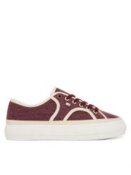 Tommy Hilfiger Tenisówki Platform Vulc Sneaker Piping FW0FW09394 Bordowy. Czerwone trampki i tenisówki damskie Tommy Hilfiger, bez wzorów, z materiału. Za 409.99 zł.