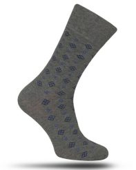 Skarpetki More - Wzory Geometryczne - Popielate, Męskie. Szare skarpetki męskie More, bez wzorów, z bawełny. Za 19.90 zł.
