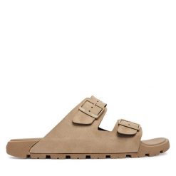 Klapki BOSS. Brązowe klapki i japonki męskie Boss. Za 449.99 zł.