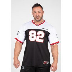 Trenton Koszulka piłkarska - Czarny/Biały. Białe t-shirty sportowe męskie GORILLA WEAR, l, bez ramiączek, na fitness i siłownię. Za 212.00 zł.