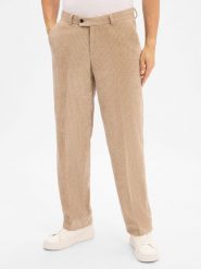 Finshley & Harding London Spodnie - Ben Mężczyźni Comfort Fit Sztruks beżowy, 98. Brązowe spodnie materiałowe męskie Finshley & Harding London, ze sztruksu. Za 449.95 zł.