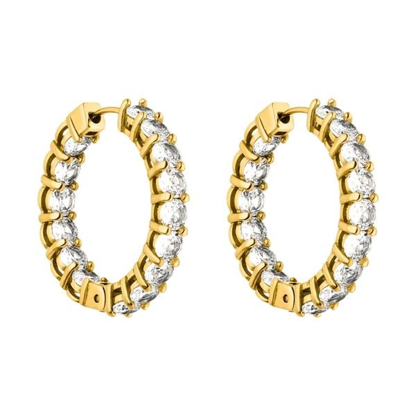 Purelei Purelei Kolczyki Kółka Shimmer Kolczyki koła 1 ct Damski. Czerwone kolczyki damskie Purelei, z cyrkonią, pozłacane. Za 162.69 zł.