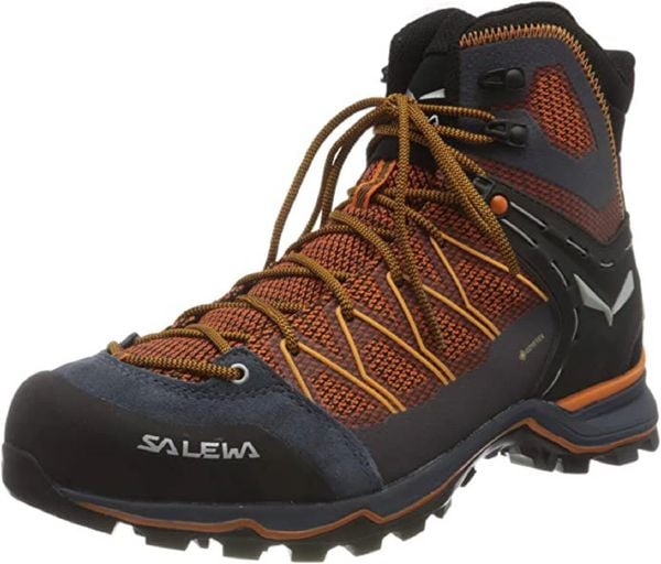 Buty trekkingowe męskie Salewa MS Mtn Trainer Lite Mid Gtx. Brązowe buty trekkingowe męskie Salewa, z materiału, za kostkę, bez zapięcia, trekkingowe. Za 875.50 zł.