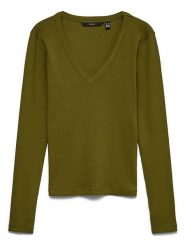 Vero Moda Koszulka w kolorze oliwkowym rozmiar: M. Brązowe bluzki damskie Vero Moda, m, bez wzorów, z bawełny, bez kołnierzyka. Za 73.95 zł.