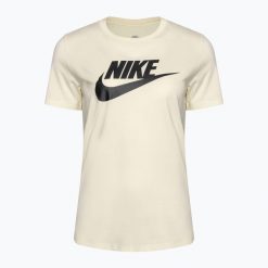 Koszulka damska Nike Sportswear Club Essentials Logo. Białe bluzki sportowe damskie Nike, m, bez wzorów, bez ramiączek. Za 129.99 zł.