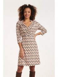 Smashed Lemon Sukienka w kolorze kremowym rozmiar: M. Brązowe sukienki damskie Smashed Lemon, na co dzień, m, bez wzorów, bez kołnierzyka, bez ramiączek, midi, proste. Za 122.09 zł.