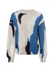 Comma Sweter z zawartością alpaki Kobiety beżowy|niebieski, M. Brązowe swetry klasyczne damskie Comma, m, bez kołnierzyka. Za 429.95 zł.