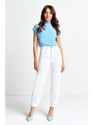 Rich & Royal Dżinsy - Tapered fit - w kolorze białym rozmiar: W29. Białe jeansy damskie Rich & Royal, z podwyższonym stanem. Za 293.95 zł.