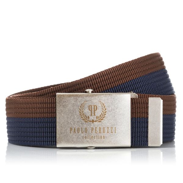 PASEK MĘSKI PAOLO PERUZZI PARCIANY BRĄZ PW-02-125 CM. Szare paski męskie bez wzorów. Za 34.00 zł.