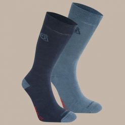 Skarpety turystyczne Craghoppers NosiLife Travel Twin Pack Socks. Niebieskie skarpetki damskie CRAGHOPPERS, bez wzorów. Za 169.70 zł.