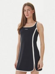 Guess Sukienka codzienna V6GK06 K2997 Czarny Classic Fit. Czarne sukienki damskie Guess, na co dzień, xs, z aplikacjami, z syntetyku, bez kołnierzyka, bez ramiączek, proste. Za 434.99 zł.