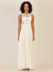 APART Sukienka w kolorze białym rozmiar: 36. Białe sukienki damskie Apart, bez wzorów, z koronki, bez kołnierzyka, bez ramiączek, maxi. Za 157.35 zł.