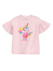 Coccodrillo T-Shirt WC5143201HGK Różowy Regular Fit. Czerwone koszulki dziewczęce COCCODRILLO, bez wzorów, z bawełny, bez ramiączek. Za 29.99 zł.