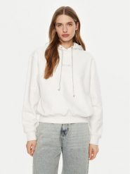 Guess Bluza W5RQ00 KBY51 Biały Regular Fit. Białe bluzy bez kaptura damskie Guess, xxl, z bawełny. Za 239.99 zł.