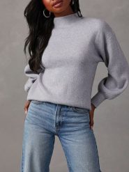 LA Angels Sweter w kolorze jasnoszarym rozmiar: XL. Szare golfy damskie LA Angels, xl, bez kołnierzyka. Za 171.16 zł.