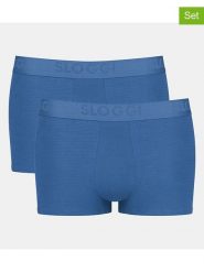 Sloggi Bokserki (2 pary) w kolorze niebieskim rozmiar: XXL. Niebieskie bokserki męskie Sloggi, bez wzorów. Za 65.54 zł.