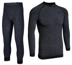 Męska bielizna termoaktywna Blizzard Mens Long Merino. Szara bielizna termoaktywna męska BLIZZARD, m, bez wzorów, z dzianiny. Za 369.99 zł.