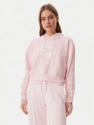 Guess Bluza V5GQ17 KCRT1 Różowy Regular Fit. Czerwone bluzy bez kaptura damskie Guess, xxs, z syntetyku. Za 219.99 zł.