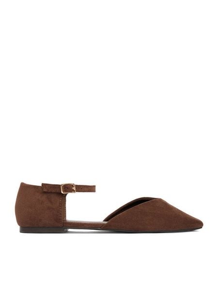 DeeZee Baleriny CEO-JD-J-18 Brązowy. Brązowe baleriny damskie DeeZee, bez wzorów, z materiału, bez obcasa. Za 119.99 zł.