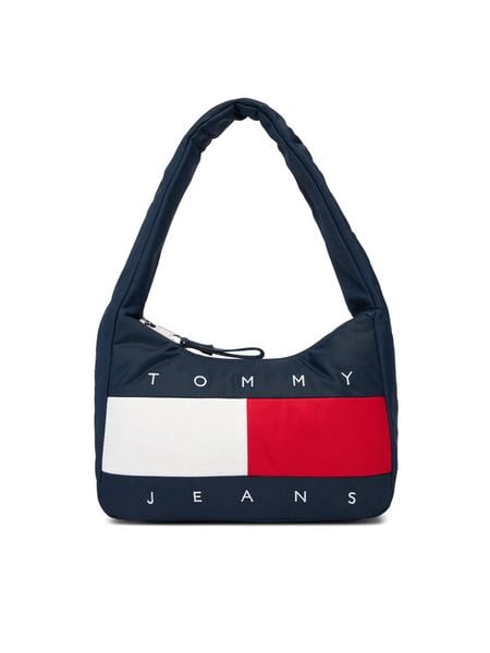 Tommy Jeans Torebka Tjw Archive Shoulder Bag AW0AW18074 Granatowy. Niebieskie torebki klasyczne damskie Tommy Jeans, bez wzorów, z jeansu, bez dodatków. Za 409.99 zł.