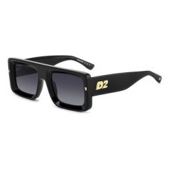 Okulary przeciwsłoneczne DSQUARED2 D2 0141/S 807 dla mężczyzn, rozmiar 53 mm. Czarne okulary przeciwsłoneczne męskie Dsquared, prostokątne. W wyprzedaży za 944.40 zł.