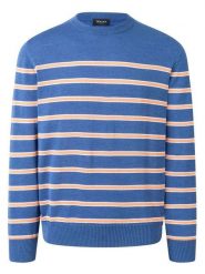 Maerz Muenchen Wełniany sweter w kolorze niebieskim rozmiar: 52. Niebieskie swetry męskie Maerz Muenchen, bez wzorów, z wełny, bez kołnierzyka. Za 233.95 zł.