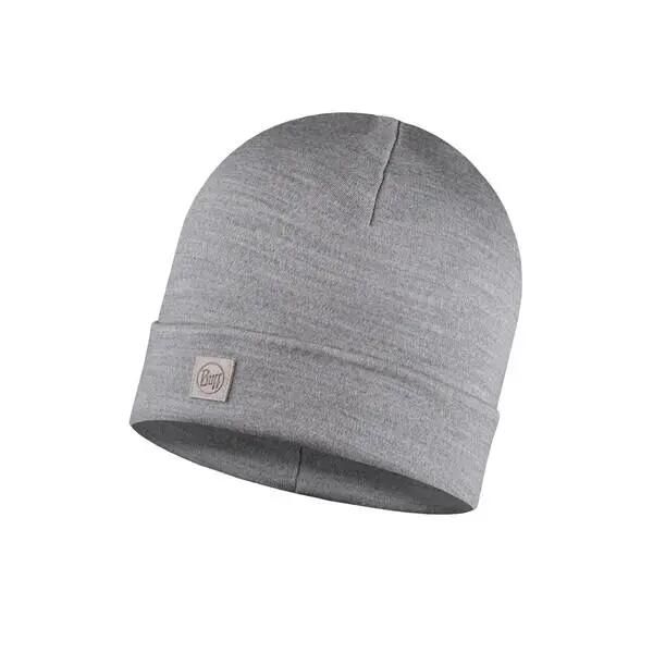 Czapka dla dorosłych Buff Merino Heavyweight Beanie. Szare czapki męskie Buff, bez wzorów, z materiału, sportowe. Za 137.85 zł.