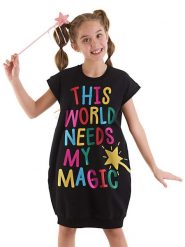 Denokids Sukienka "Magical Girl" w kolorze czarnym rozmiar: 140. Czarne sukienki dziewczęce Denokids, bez wzorów, bez ramiączek, krótkie. Za 70.24 zł.