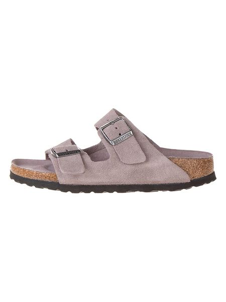 Birkenstock Skórzane klapki "Arizona" rozmiar: 36. Różowe klapki damskie Birkenstock, bez wzorów, z materiału, bez obcasa. Za 384.95 zł.