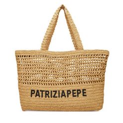Torebka Patrizia Pepe. Brązowe torebki klasyczne damskie Patrizia Pepe, bez wzorów, bez dodatków. Za 549.99 zł.