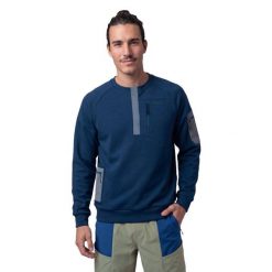 Męska techniczna bluza trekkingowa Siroko Tatras Blue. Niebieskie bluzy bez kaptura męskie SIROKO, l, z dzianiny. Za 211.00 zł.