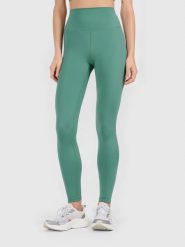 4F Legginsy sportowe w kolorze zielonym rozmiar: M. Zielone legginsy damskie 4f, m, bez wzorów, z materiału, z podwyższonym stanem, outdoorowe. Za 109.95 zł.