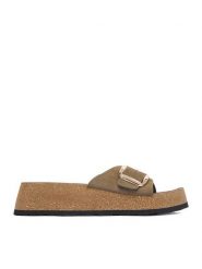 Lasocki Klapki CEO-W24Q19601-01 Khaki. Brązowe klapki damskie Lasocki, bez wzorów, ze skóry, bez obcasa. Za 169.99 zł.