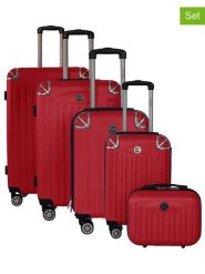 Geographical Norway 5-częściowy zestaw "Salomun" w kolorze czerwonym rozmiar: onesize. Czerwone walizki Geographical Norway, bez wzorów, z materiału. Za 565.99 zł.