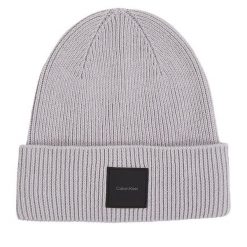 Czapka Calvin Klein. Szare czapki męskie CALVIN KLEIN, na zimę, bez wzorów. Za 209.99 zł.