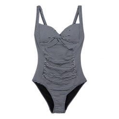 Damski Jednoczęściowy Kostium Kąpielowy W Paski Z Materiału Seersucker Tummy. Białe stroje jednoczęściowe damskie Regatta, s, bez wzorów. Za 221.99 zł.