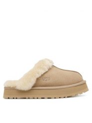 Ugg Kapcie W Disquette 1122550 Beżowy. Brązowe kapcie damskie Ugg, ze skóry. Za 529.99 zł.