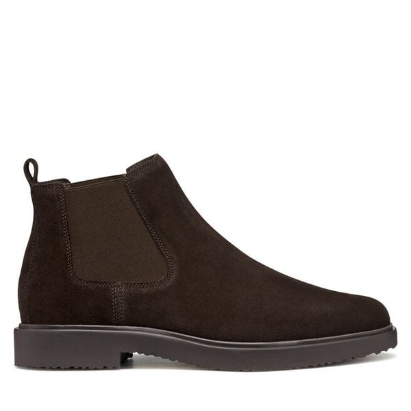 Sztyblety Geox. Brązowe sztyblety męskie Geox, bez zapięcia. Za 399.99 zł.