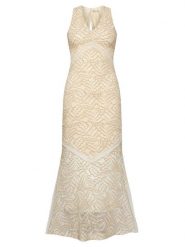 Guess Sukienka koktajlowa W5GT37 KCS90 Beżowy Slim Fit. Brązowe sukienki damskie Guess, m, z aplikacjami, z syntetyku, wizytowe, bez kołnierzyka, bez ramiączek. Za 649.99 zł.